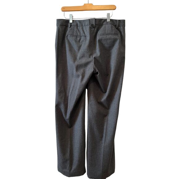 Talbots Windsor Italian Wool Flannel Trousers charcoal gray 8 - Picture 4 of 6